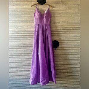 Lavender Shimmery Long Evening Gown Dress 2 NWT